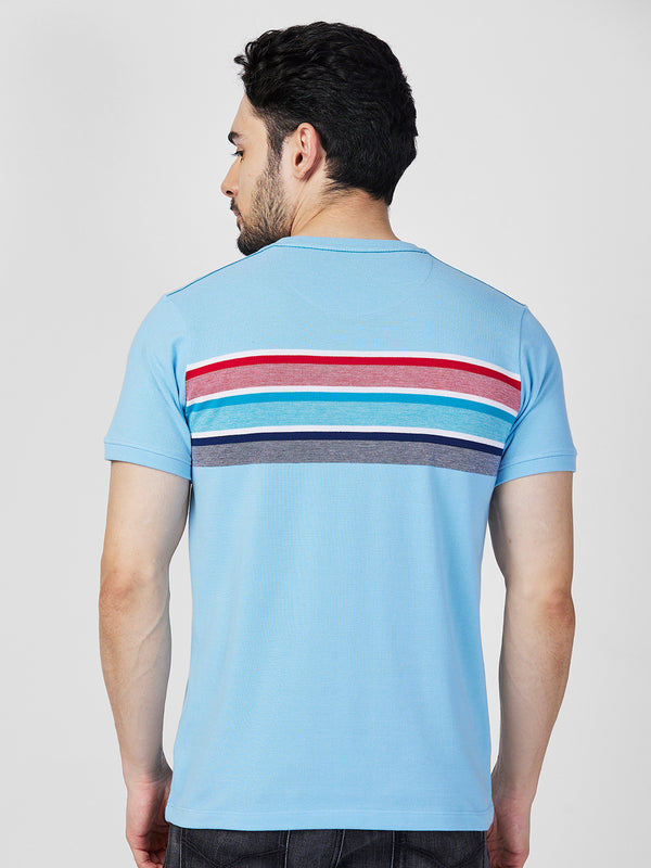 Killer Men Blue Printed Slim Fit T-Shirts