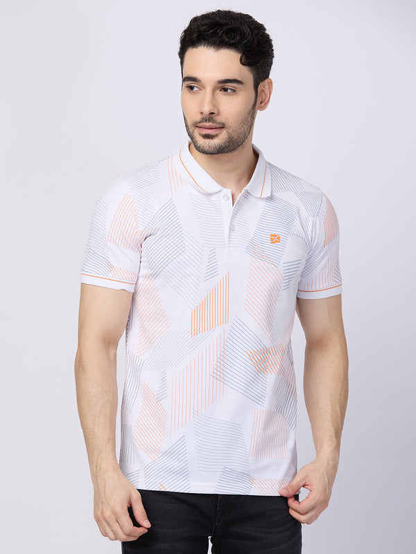 Killer Men White Printed Slim Fit T-Shirts