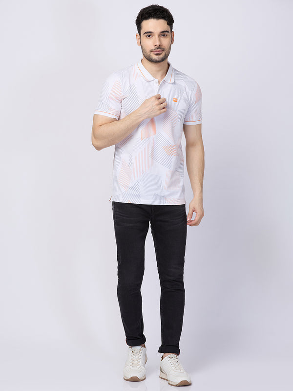 Killer Men White Printed Slim Fit T-Shirts