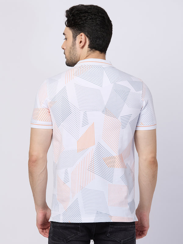 Killer Men White Printed Slim Fit T-Shirts