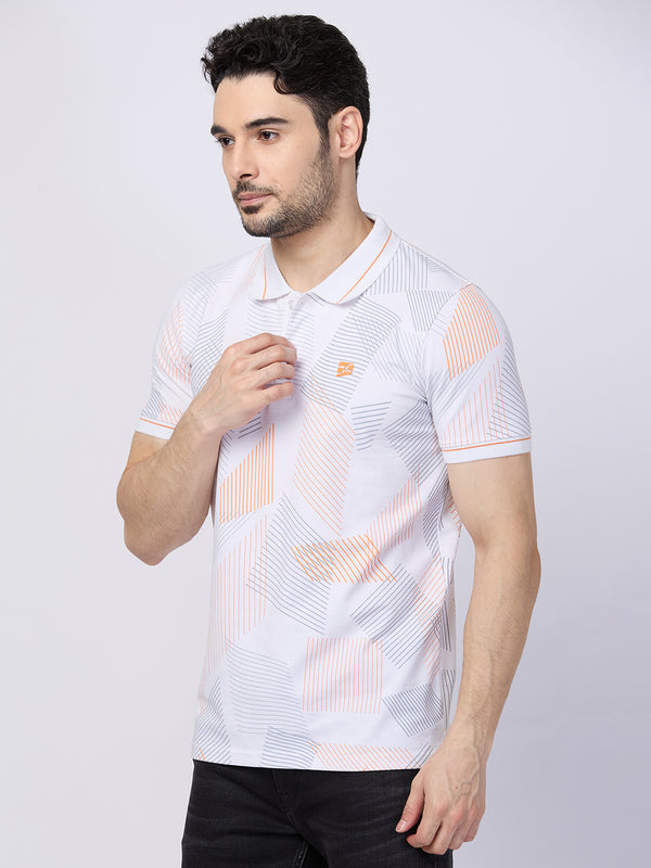 Killer Men White Printed Slim Fit T-Shirts