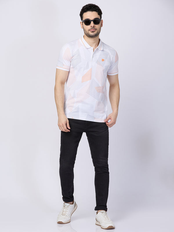 Killer Men White Printed Slim Fit T-Shirts