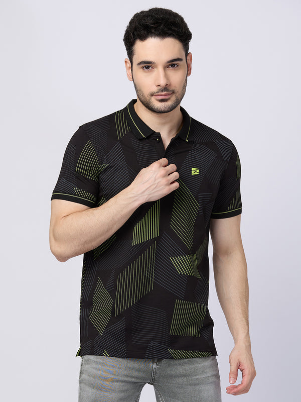 Killer Men Black Printed Slim Fit T-Shirts