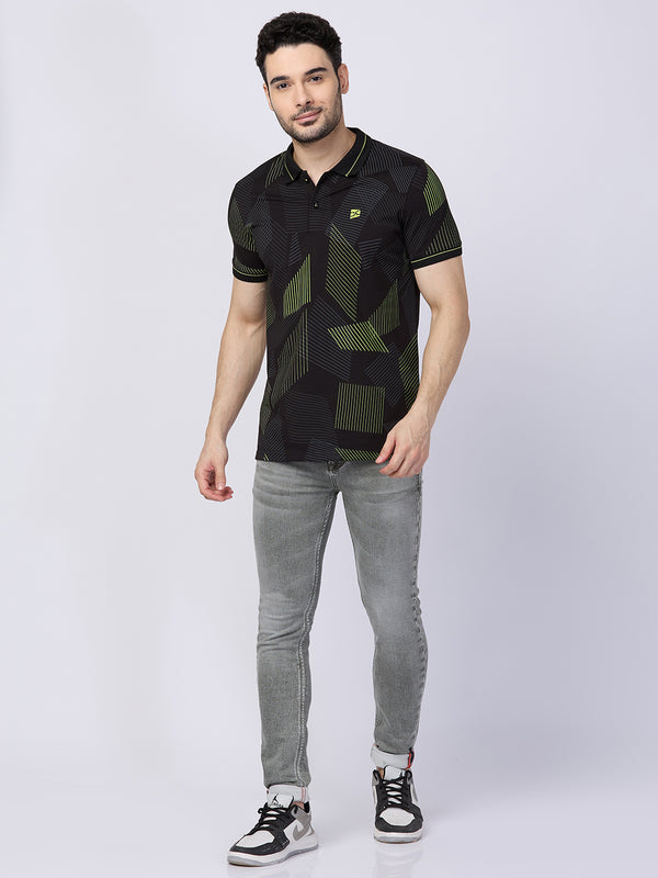 Killer Men Black Printed Slim Fit T-Shirts