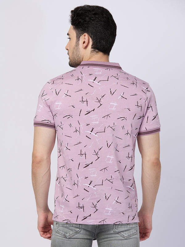 Killer Men Purple Printed Slim Fit T-Shirts