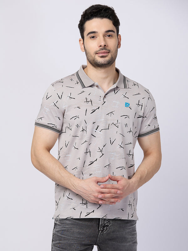 Killer Men Grey Printed Slim Fit T-Shirts