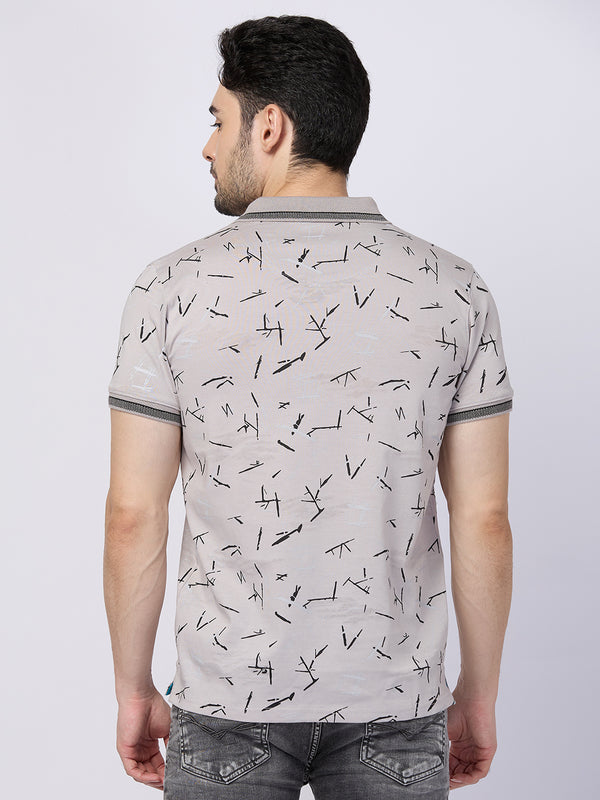 Killer Men Grey Printed Slim Fit T-Shirts