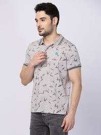 Killer Men Grey Printed Slim Fit T-Shirts