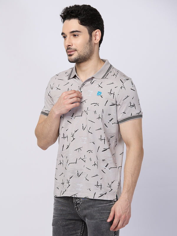 Killer Men Grey Printed Slim Fit T-Shirts