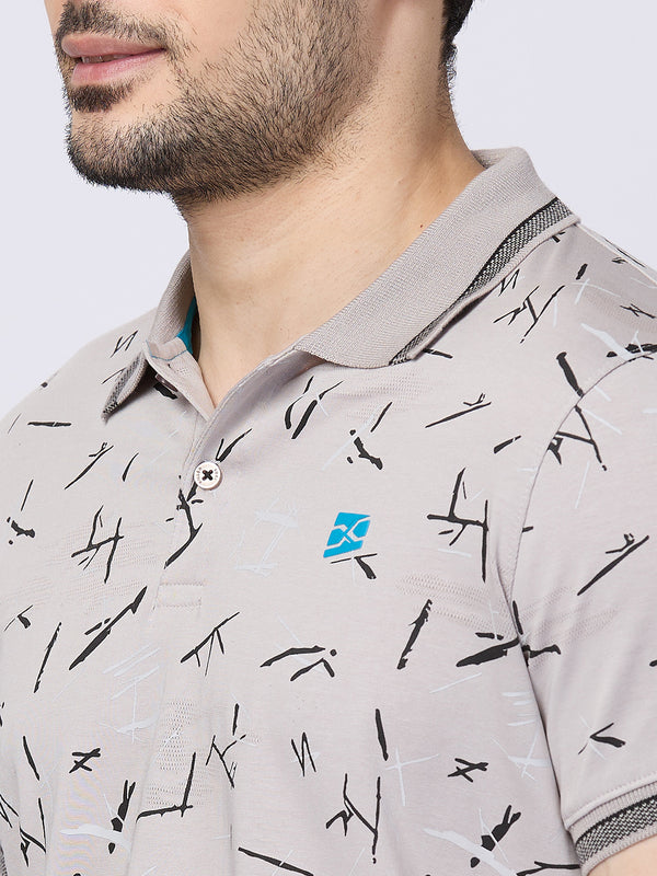 Killer Men Grey Printed Slim Fit T-Shirts