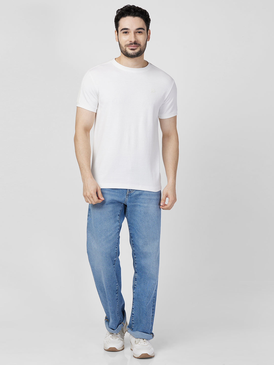 Killer Men White Printed Slim Fit T-Shirts