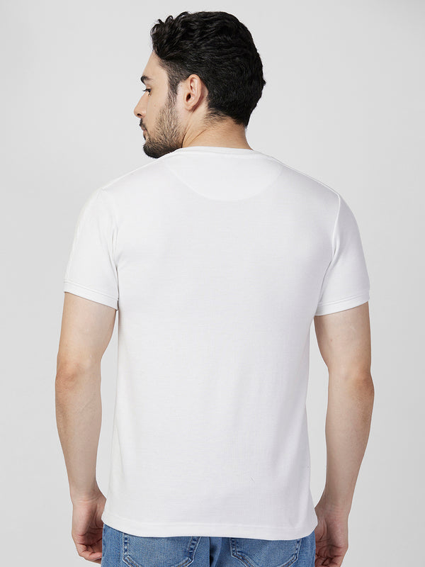 Killer Men White Printed Slim Fit T-Shirts