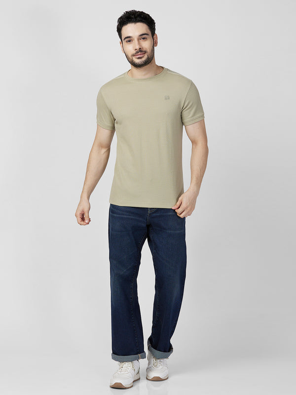 Killer Men Light Green Printed Slim Fit T-Shirts