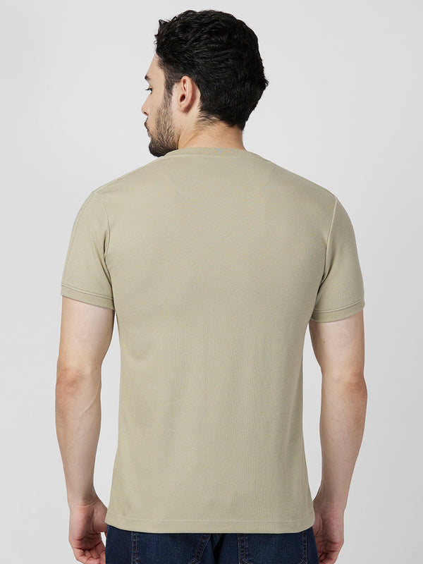 Killer Men Light Green Printed Slim Fit T-Shirts