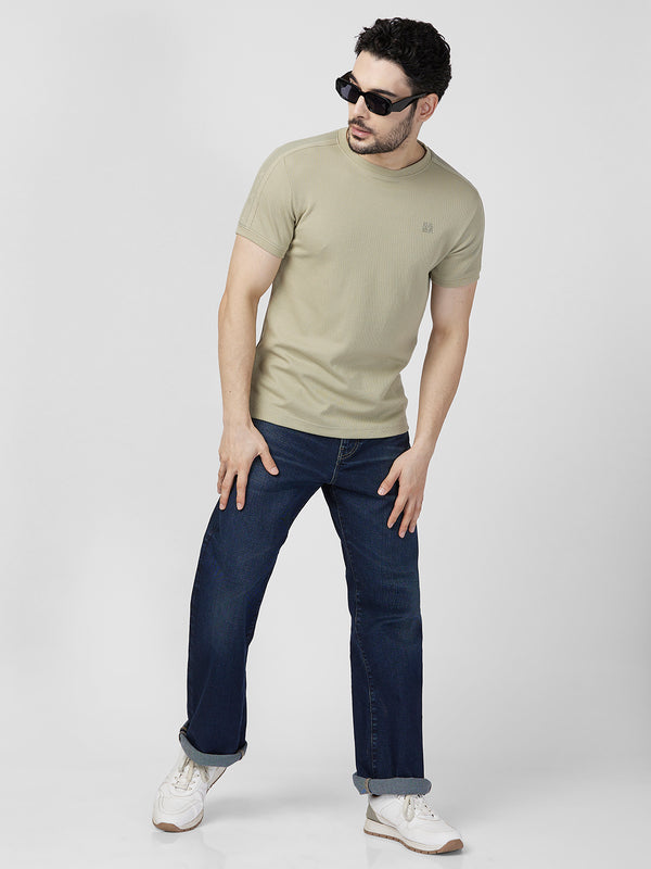 Killer Men Light Green Printed Slim Fit T-Shirts