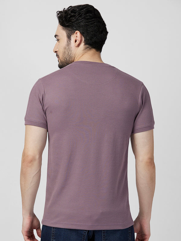 Killer Men Purple Printed Slim Fit T-Shirts