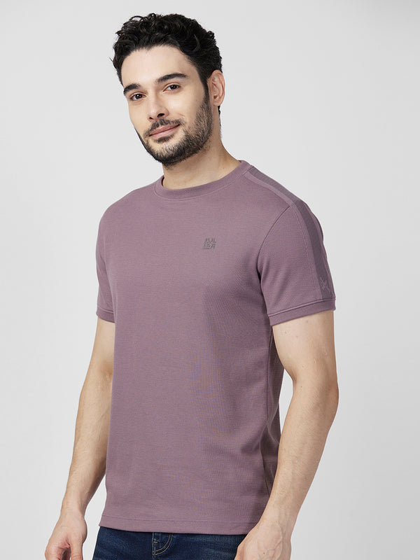 Killer Men Purple Printed Slim Fit T-Shirts