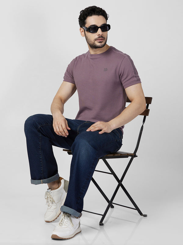 Killer Men Purple Printed Slim Fit T-Shirts