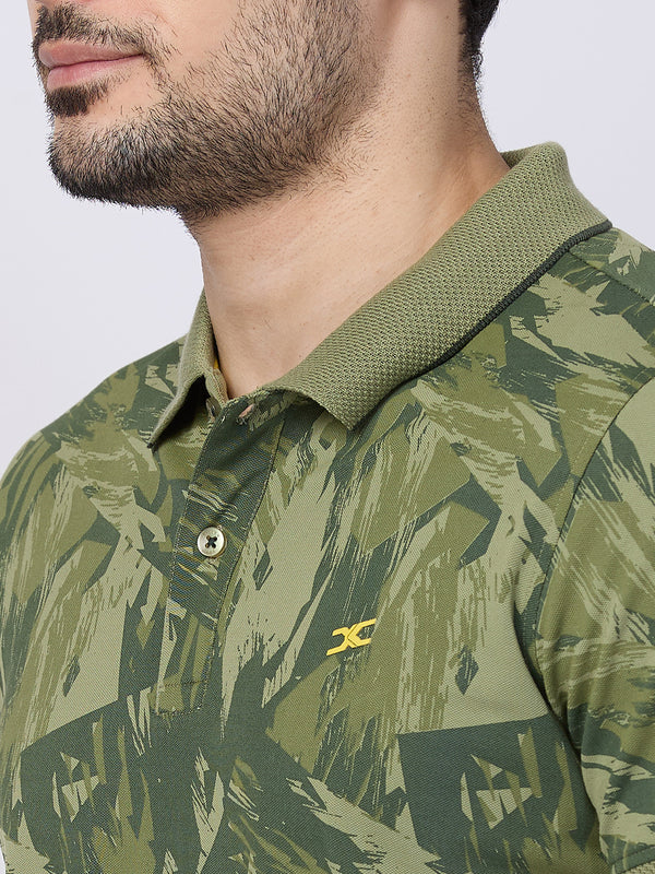 Killer Men Green Printed Slim Fit T-Shirts