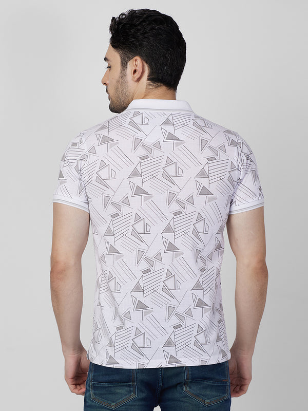 Killer Men White Printed Slim Fit T-Shirts