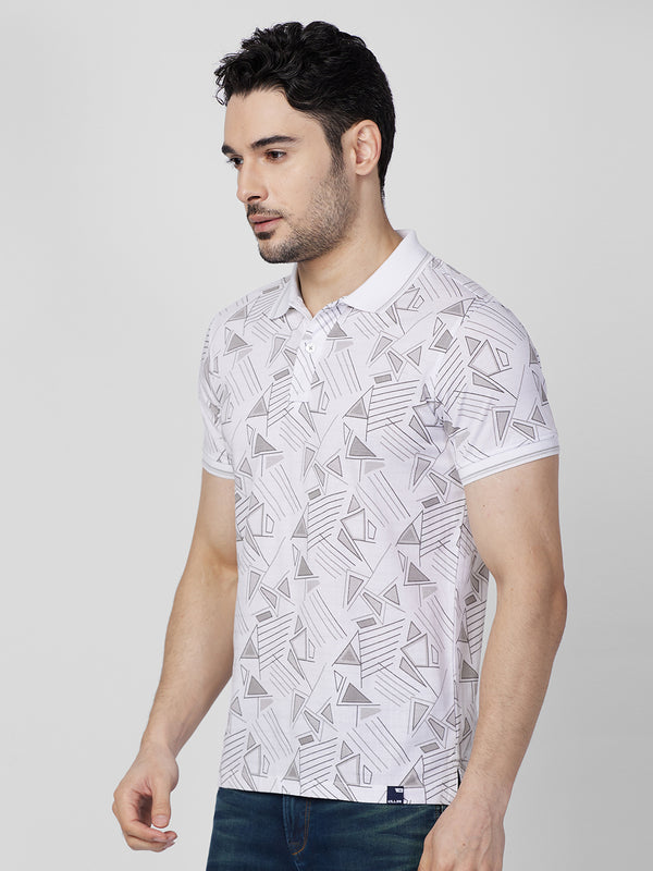 Killer Men White Printed Slim Fit T-Shirts