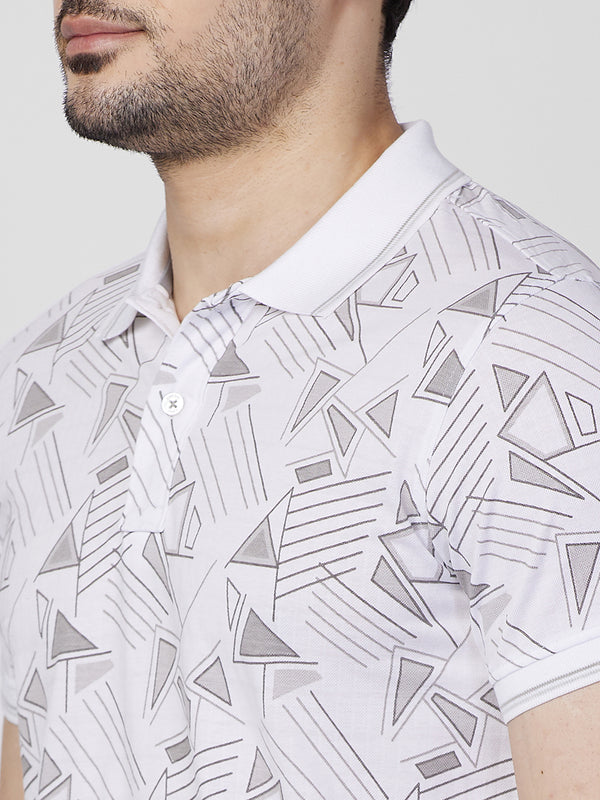 Killer Men White Printed Slim Fit T-Shirts