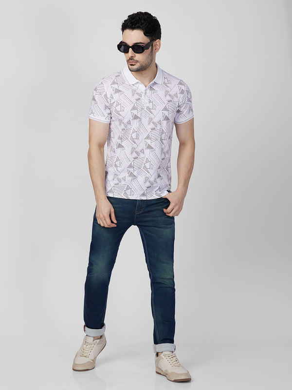 Killer Men White Printed Slim Fit T-Shirts