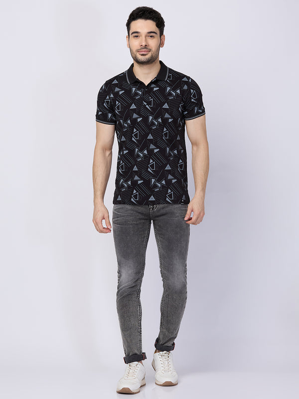 Killer Men Black Printed Slim Fit T-Shirts