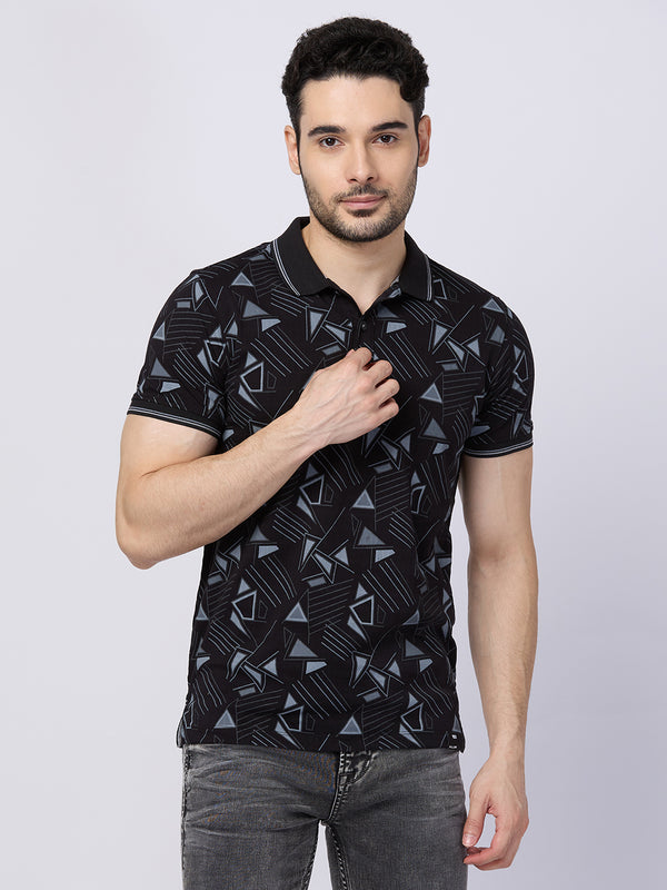 Killer Men Black Printed Slim Fit T-Shirts