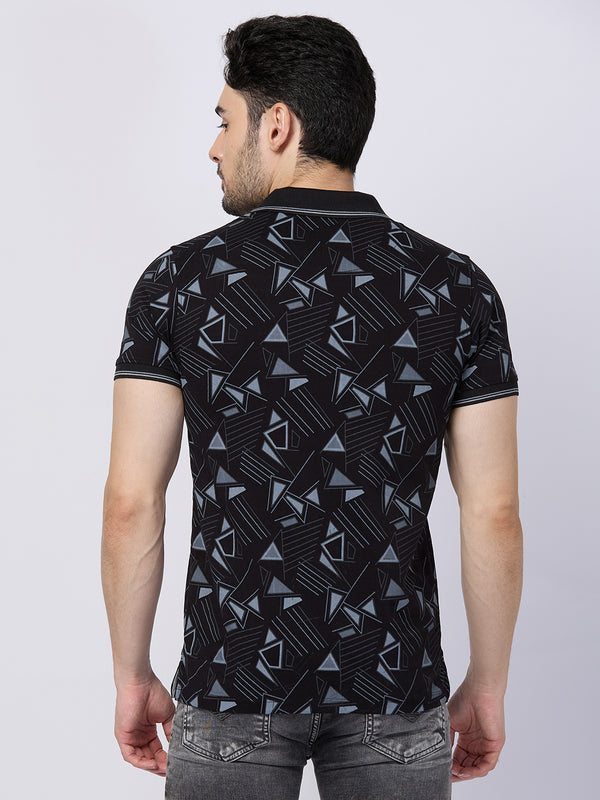 Killer Men Black Printed Slim Fit T-Shirts