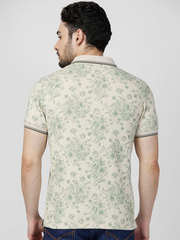 Killer Men Green Printed Slim Fit T-Shirts