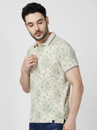 Killer Men Green Printed Slim Fit T-Shirts