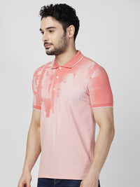 Killer Men Peach Printed Slim Fit T-Shirts