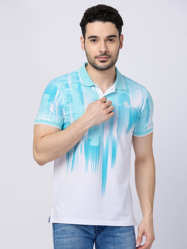 Killer Men Light Green Printed Slim Fit T-Shirts