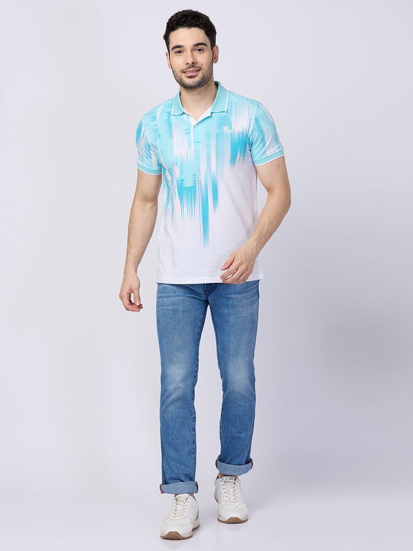 Killer Men Light Green Printed Slim Fit T-Shirts