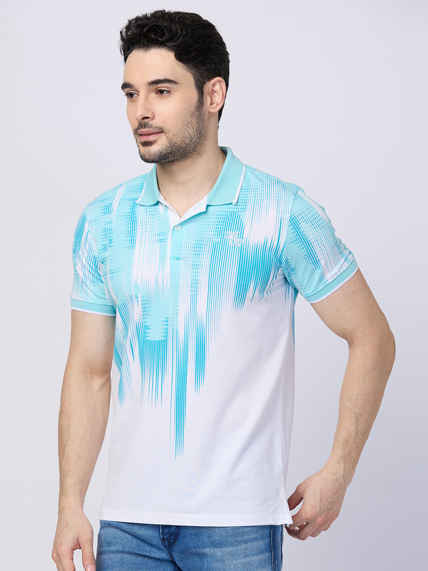 Killer Men Light Green Printed Slim Fit T-Shirts