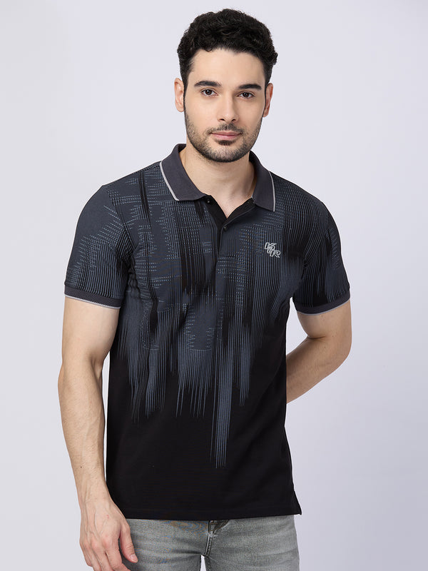 Killer Men Black Printed Slim Fit T-Shirts