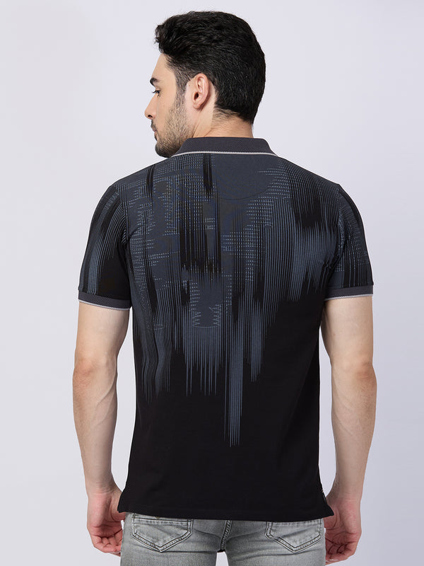 Killer Men Black Printed Slim Fit T-Shirts