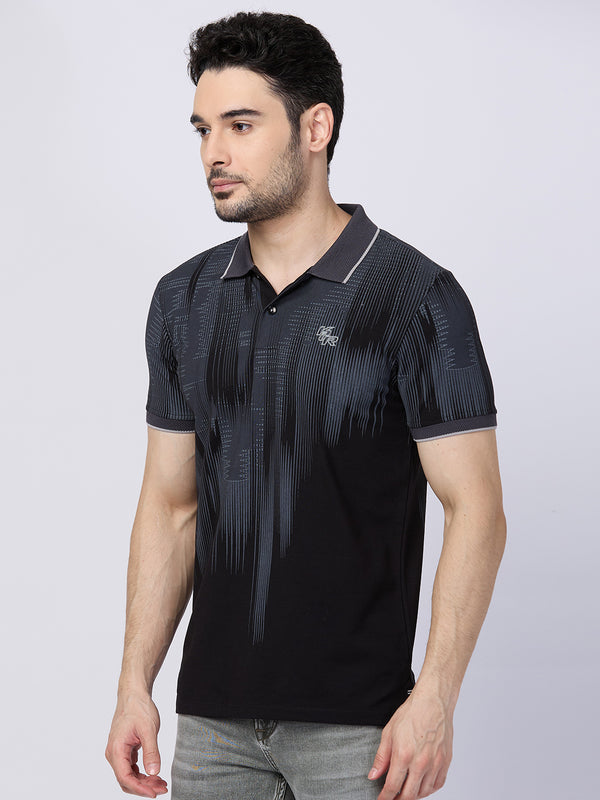 Killer Men Black Printed Slim Fit T-Shirts