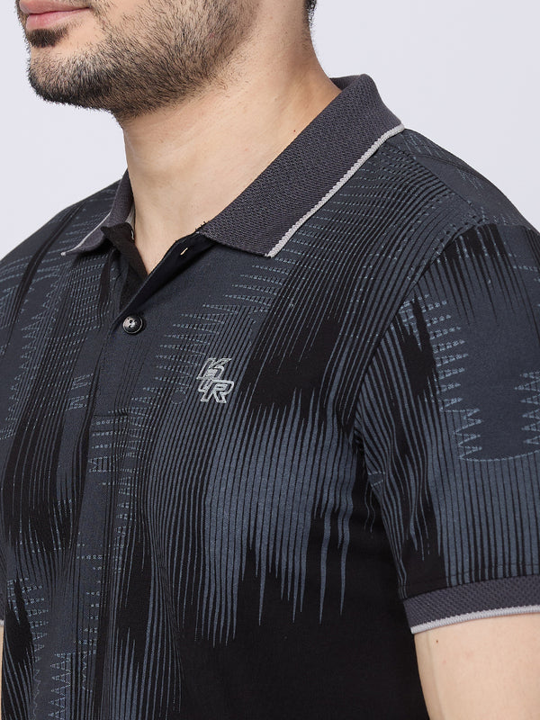 Killer Men Black Printed Slim Fit T-Shirts