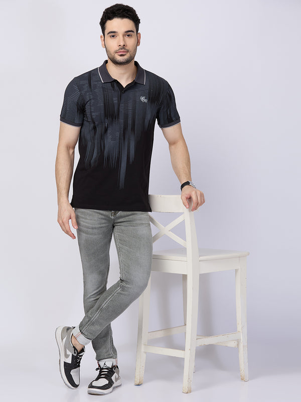 Killer Men Black Printed Slim Fit T-Shirts