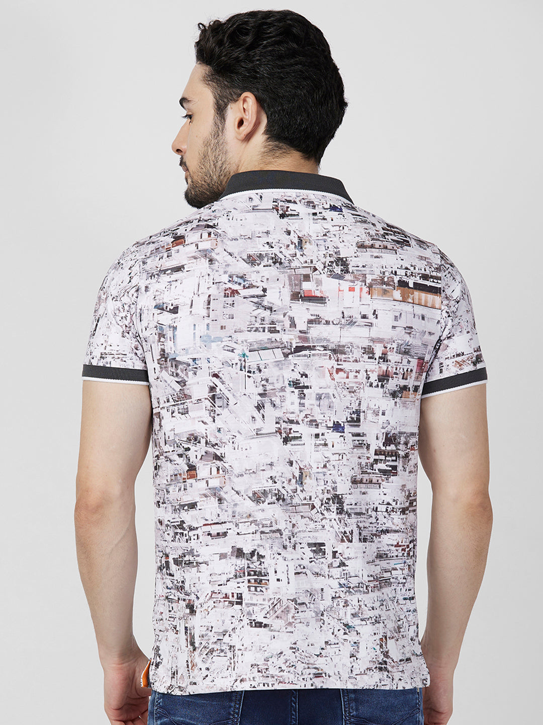 Killer Men Grey Printed Slim Fit T-Shirts