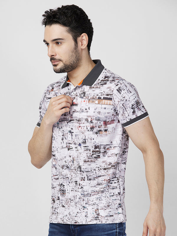 Killer Men Grey Printed Slim Fit T-Shirts