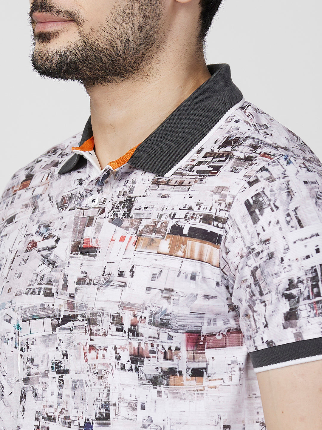 Killer Men Grey Printed Slim Fit T-Shirts