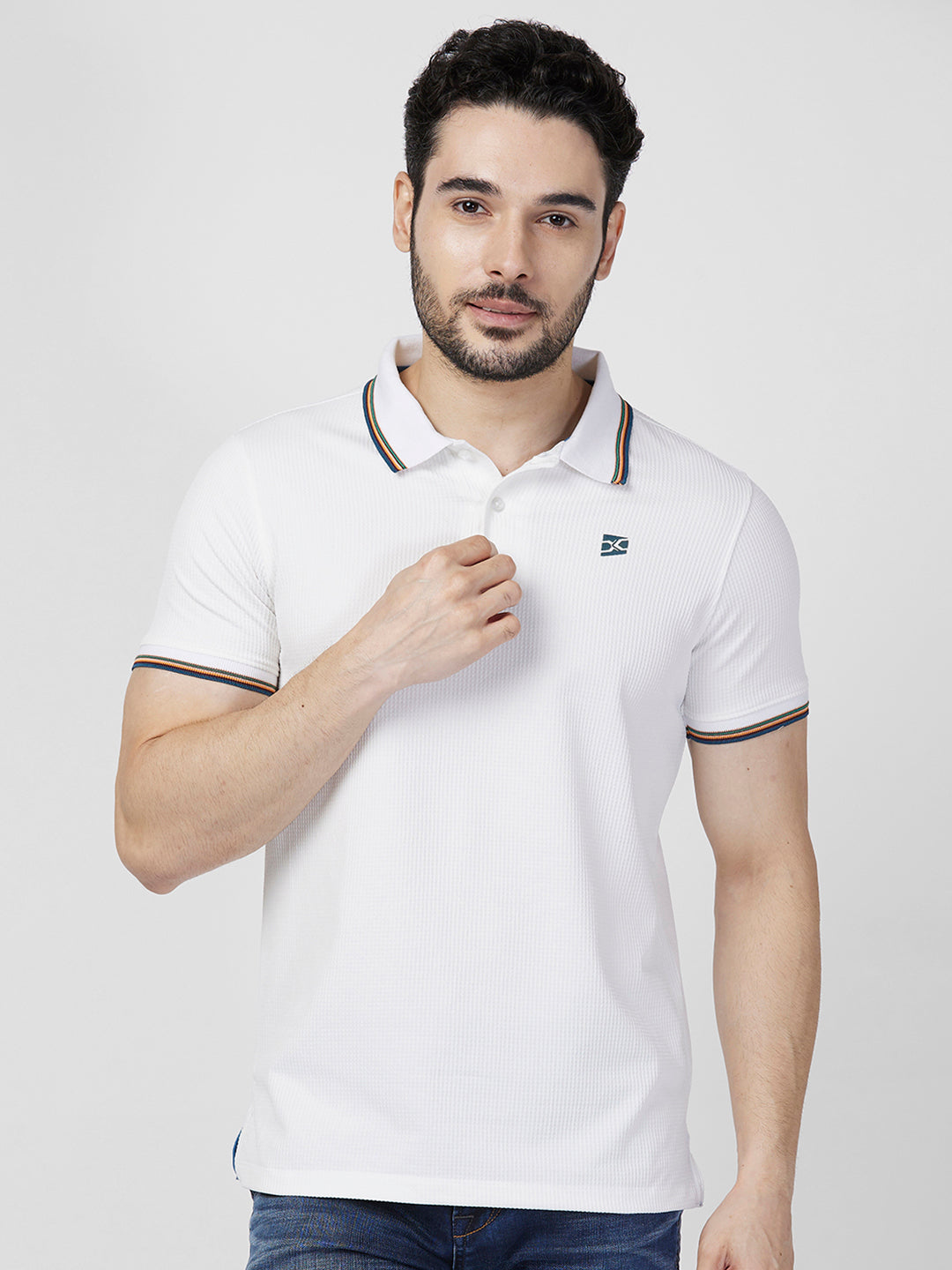 Killer Men White Printed Slim Fit T-Shirts
