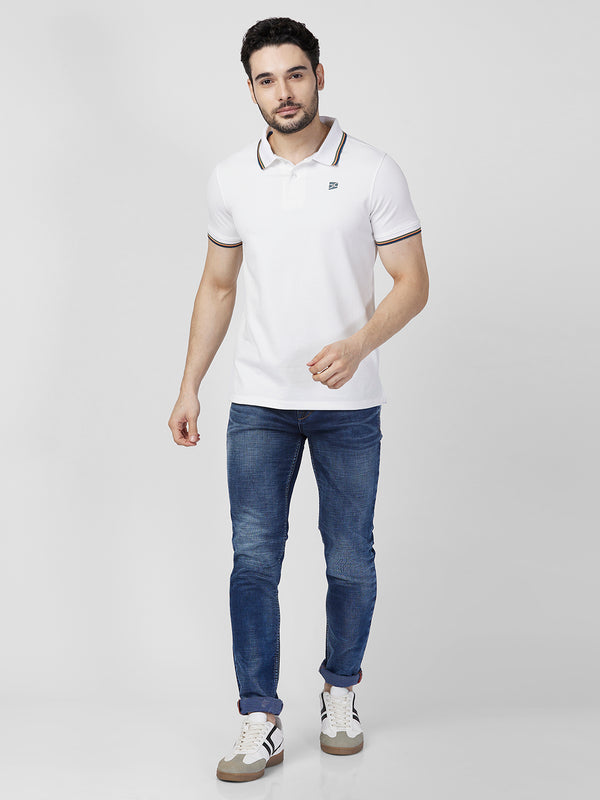 Killer Men White Printed Slim Fit T-Shirts