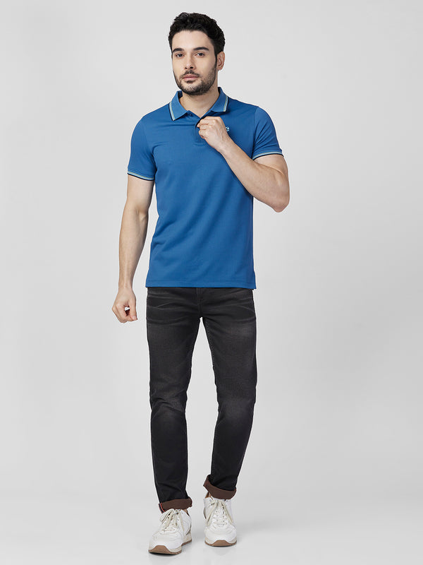 Killer Men Blue Printed Slim Fit T-Shirts