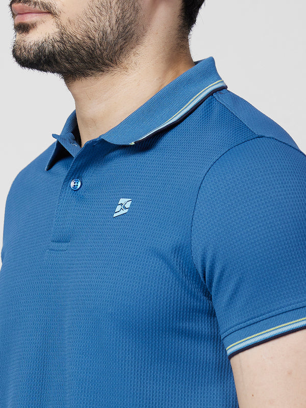 Killer Men Blue Printed Slim Fit T-Shirts