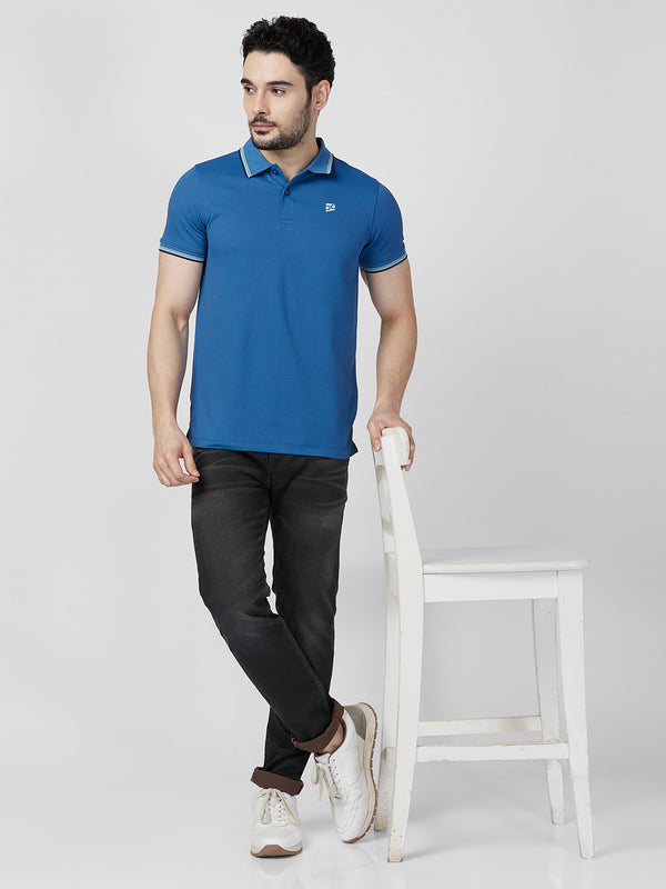 Killer Men Blue Printed Slim Fit T-Shirts