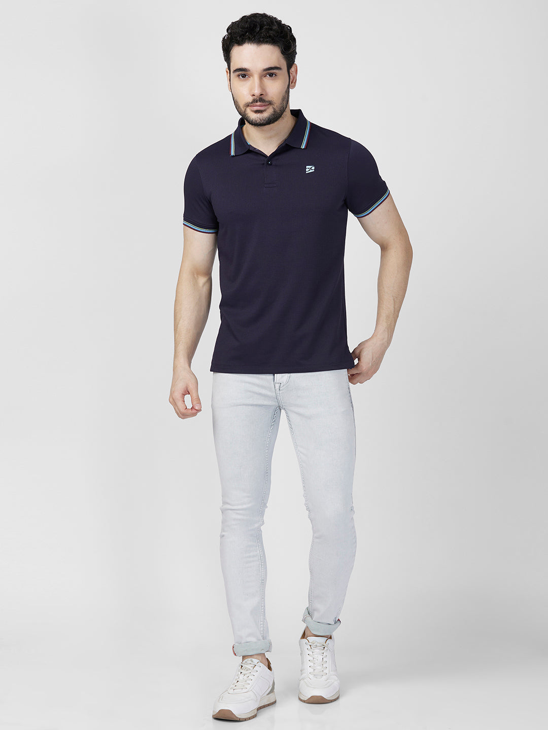 Killer Men Blue Printed Slim Fit T-Shirts